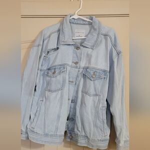 Light Blue Distressed Denim Jacket